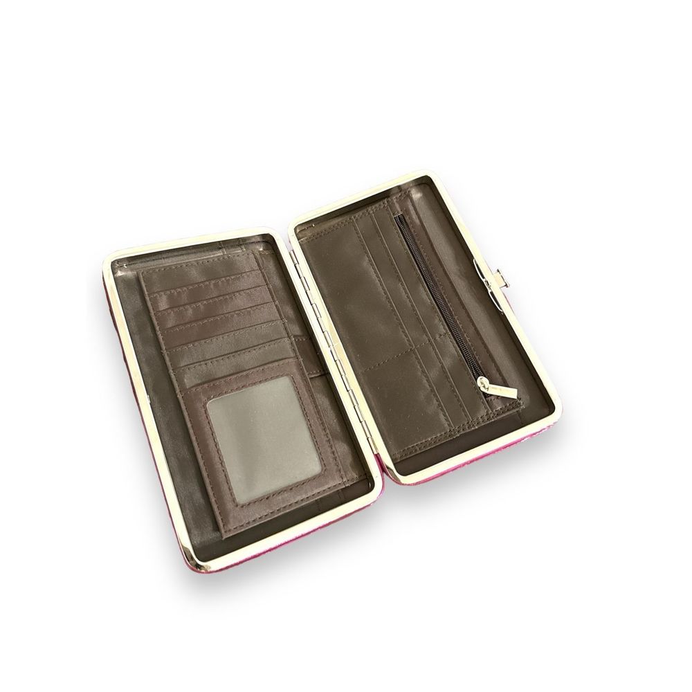 Purple Zebra Print Rhinestone Cross wallet - Picture 5 of 7